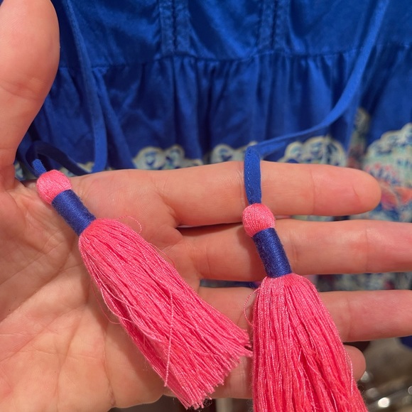 Lily Pulitzer Kahli peasant top EUC size M - Picture 6 of 6